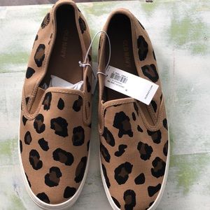 Old Navy leopard slip on tennis-Never worn!